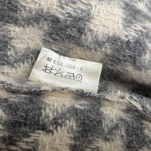 VNT WEILL PARIS HOUNDSTOOTH 100% WOOL COAT GRAY DOLMAN SLEEVE CHIC LARGE/XL - Picture 10 of 11